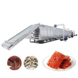 Continuous mesh belt meat dryer